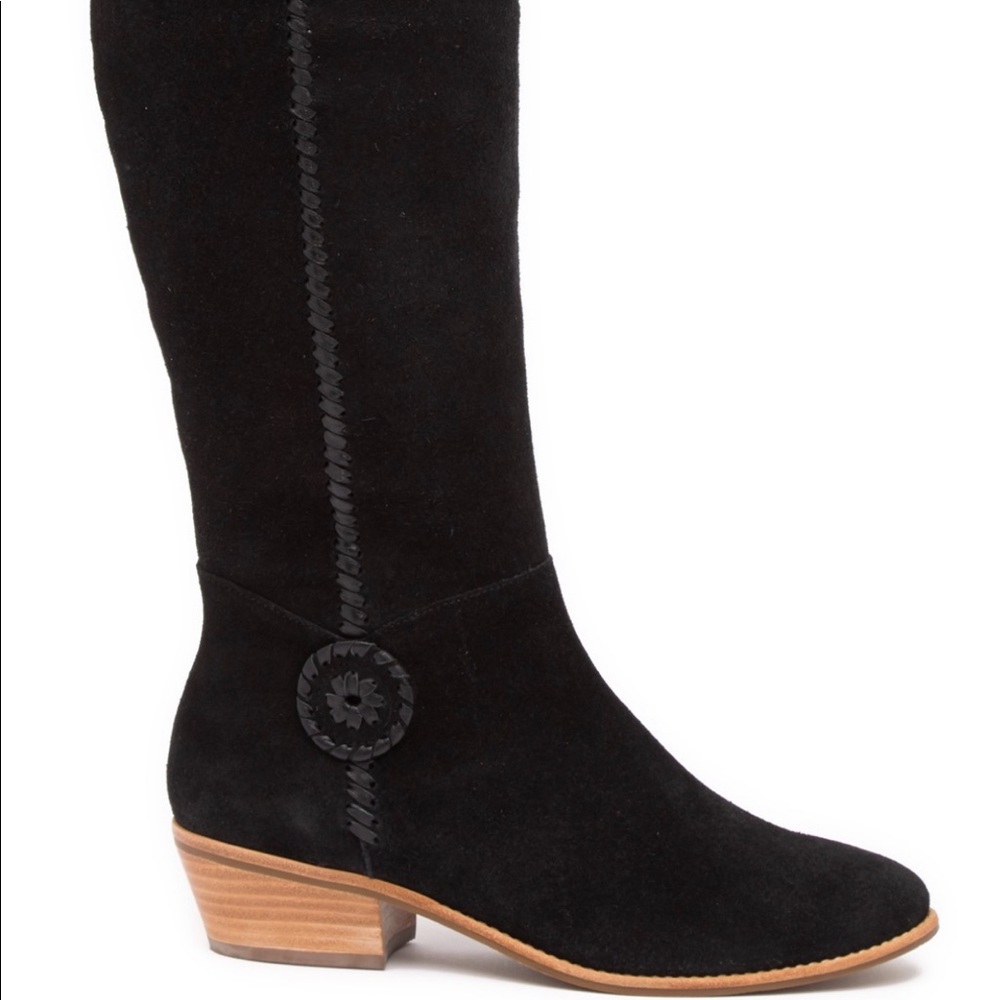 Jack Rogers sz 5.5 M black sawyer suede tall boots